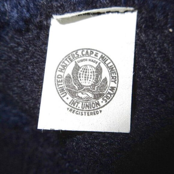 Vtg USA Union Made IBEW Tam O'Shanter Wool Hat Knit Visor With Pom NOS 50s 60s - Picture 8 of 8